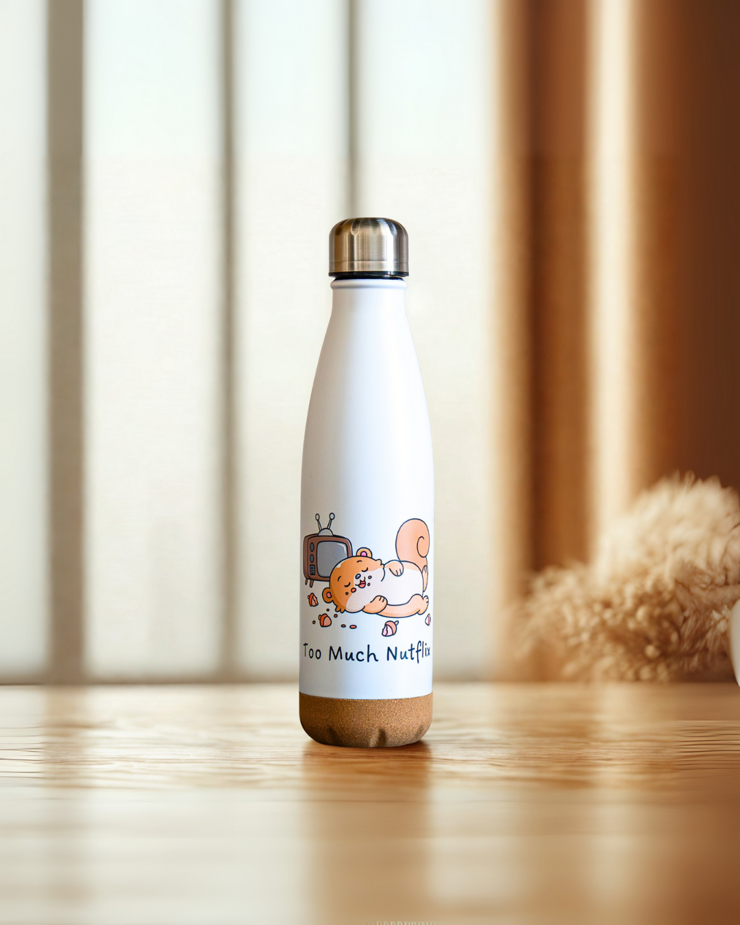 Gourde écureuil 500 ml base en liège