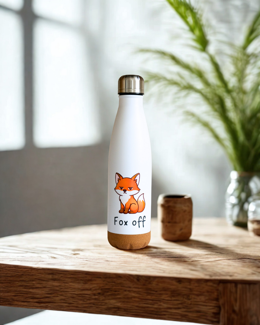 Gourde renard 500 ml base en liège