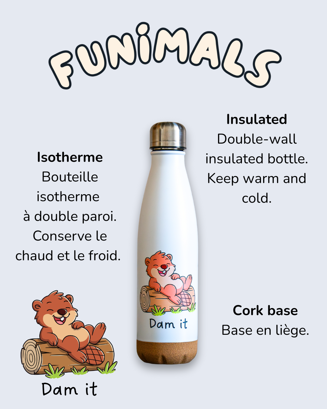 500 ml fox bottle with cork base