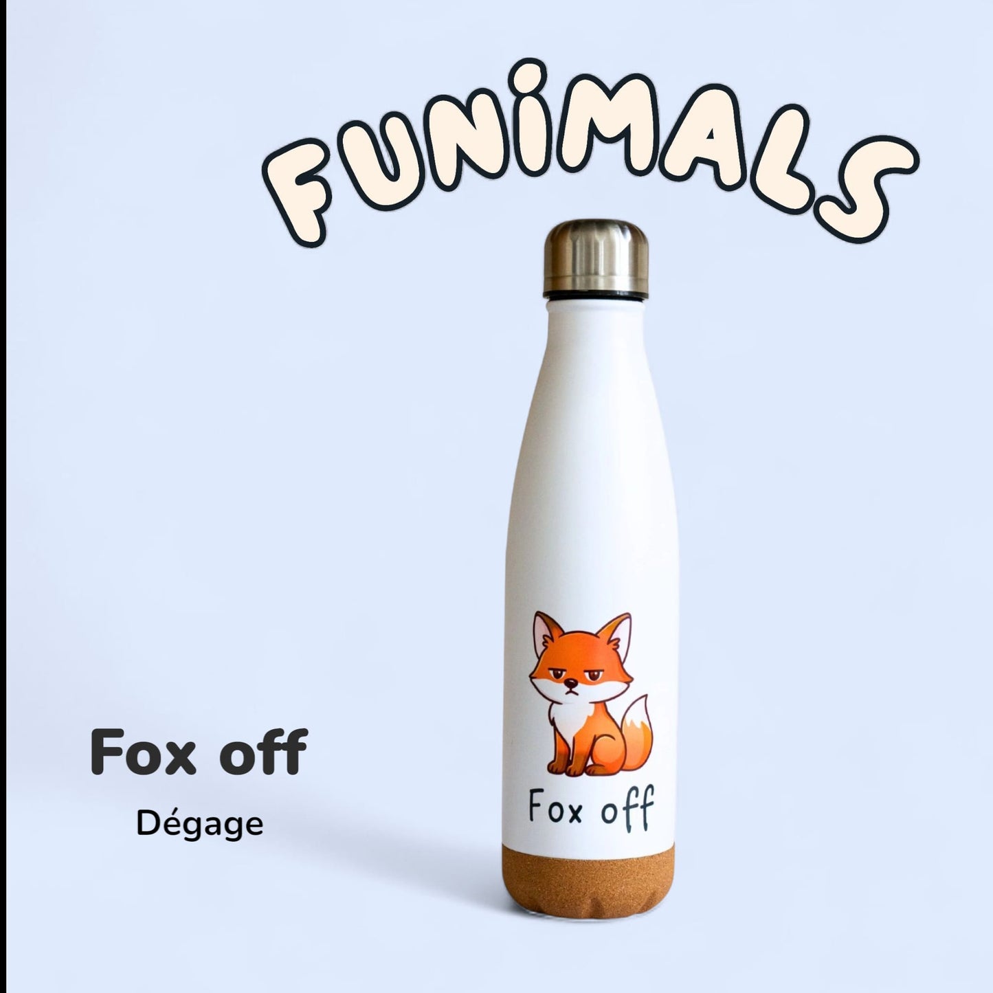 Gourde renard 500 ml base en liège