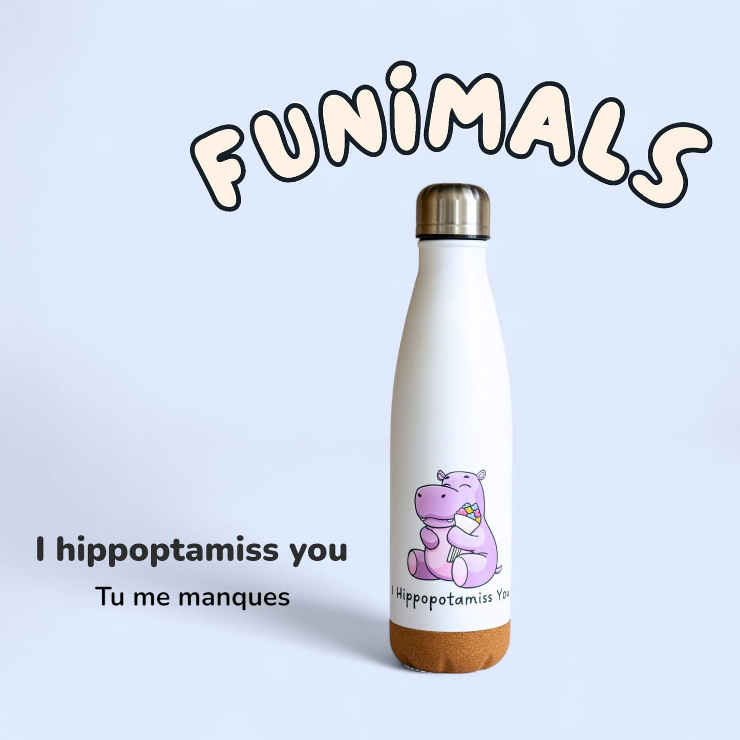 Gourde hippo 500 ml base en liège