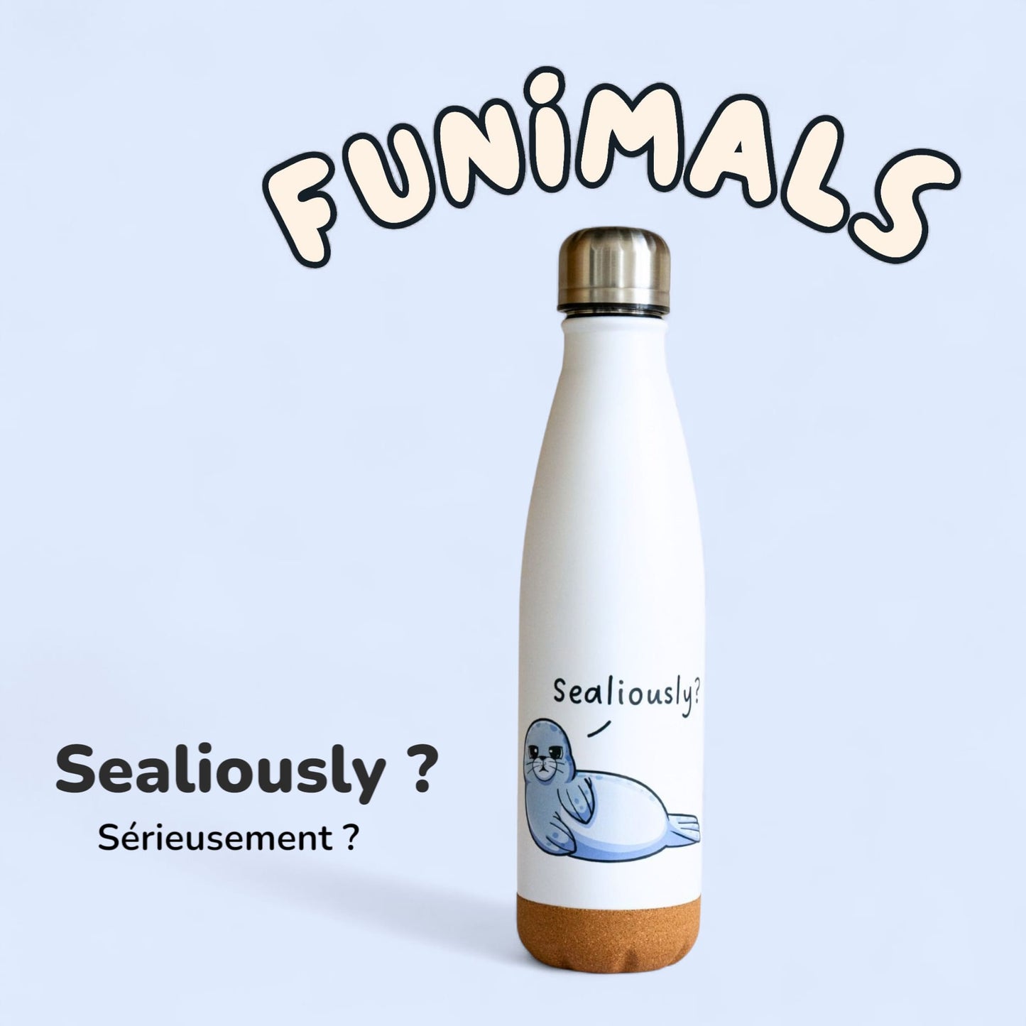 Gourde phoque 500 ml base en liège