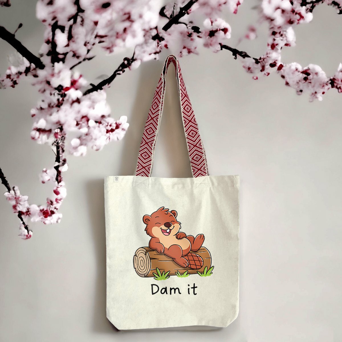 totebag éthnique castor